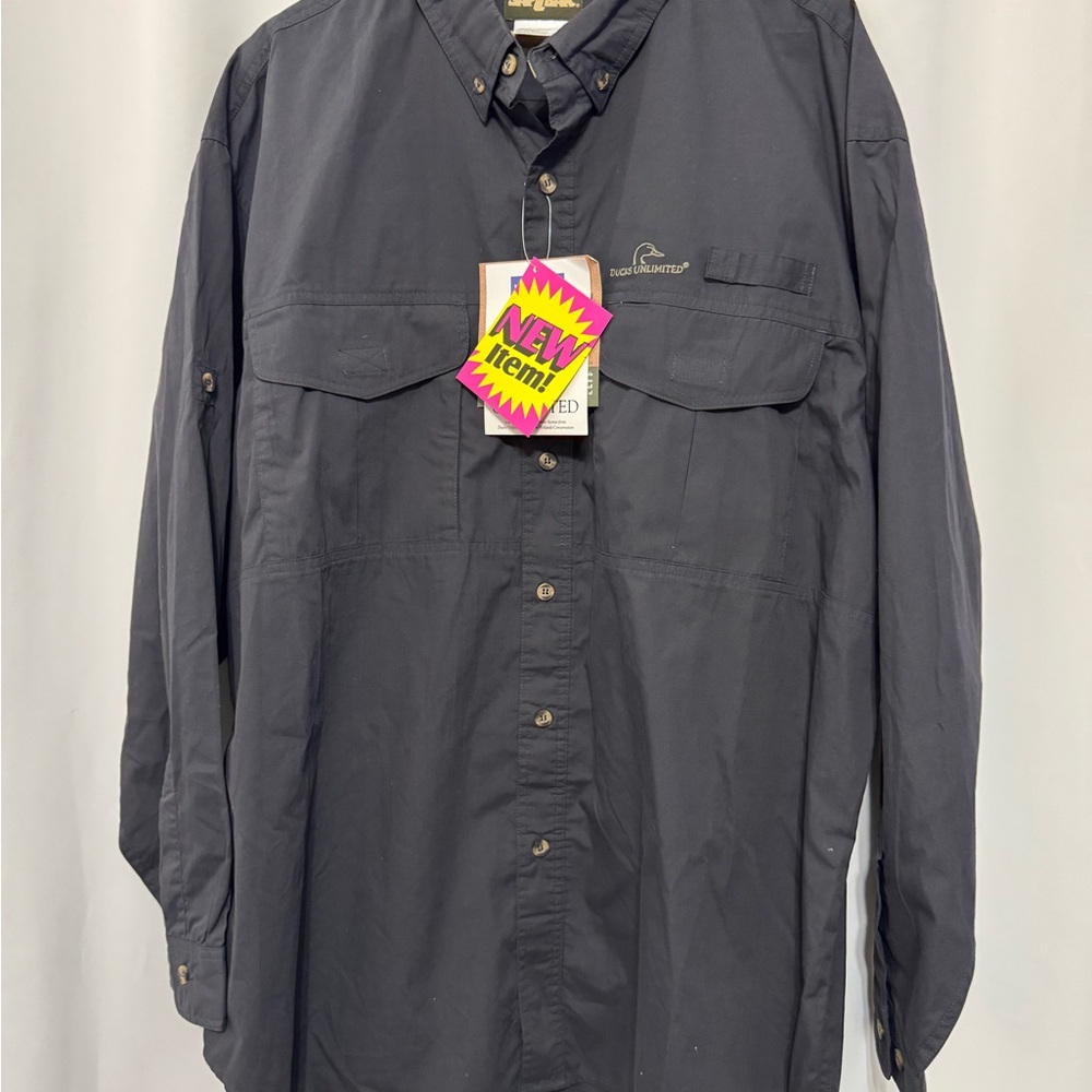 Ducks Unlimited Long Sleeve Charcoal Men’s Shirt XL‎